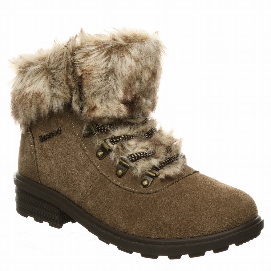 Bearpaw Serenity Ankle Boots UK - Women's Boots Brown ||NQYZES-152||